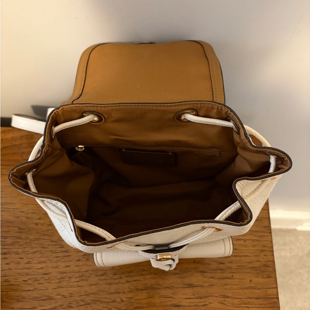 Coach Ivory Leather Backpack - Picture 3 of 4
